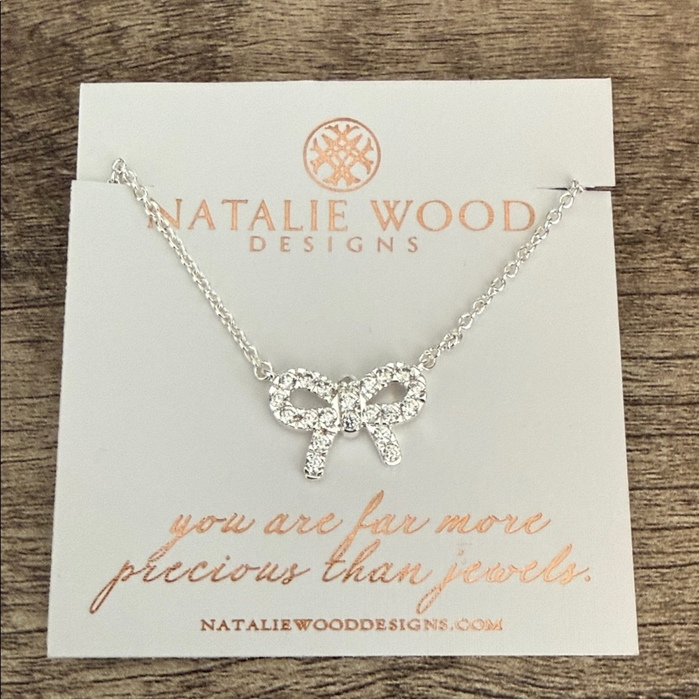 Natalie Wood Designs Petite Bow Drop Necklace